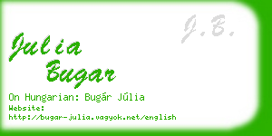 julia bugar business card