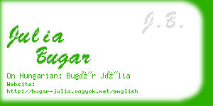 julia bugar business card